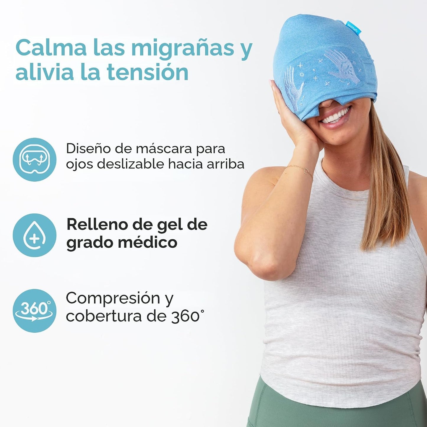 Soothefy Mascara de Terapia Frío-Calor para Cabeza