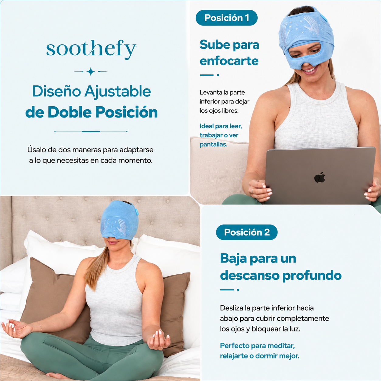 Soothefy Mascara de Terapia Frío-Calor para Cabeza